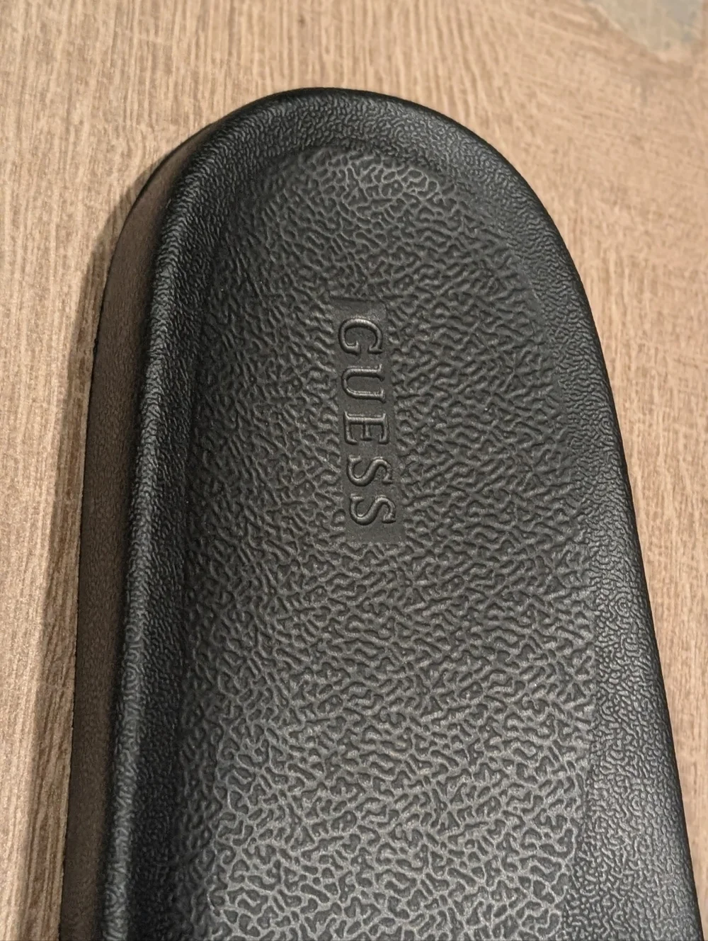 GUESS Estol Black Men's Slide Sandals with Embossed Logo Size 12